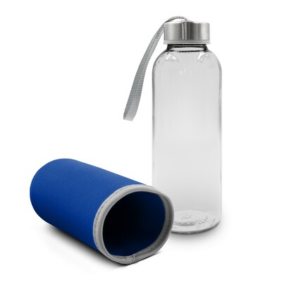 Glass bottle with a cover